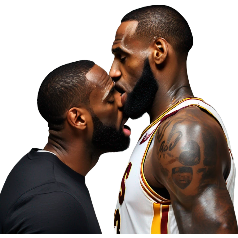 LeBron James kiss LeBron James emoji