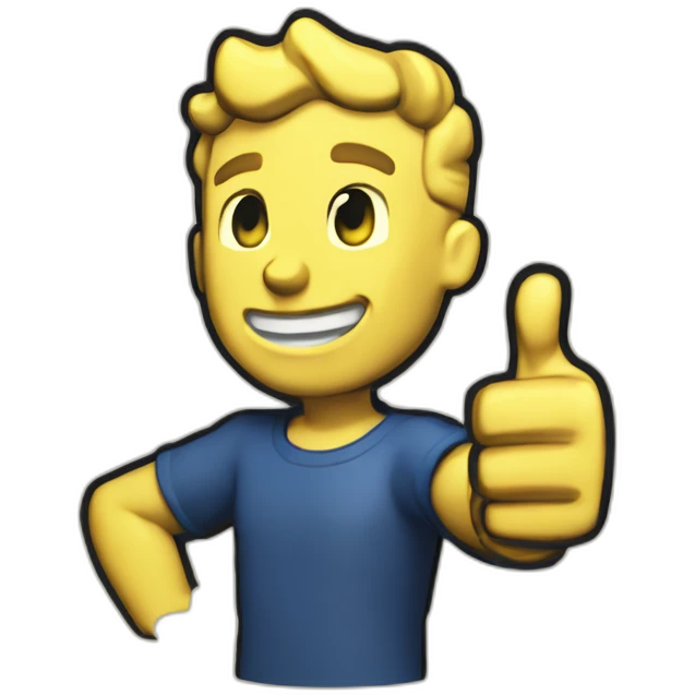 Vault-boy in fallout thumbs up emoji
