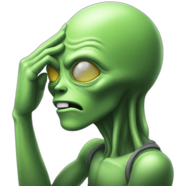 facepalm alien emoji