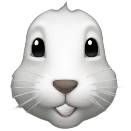 Hérisson sur lapin emoji