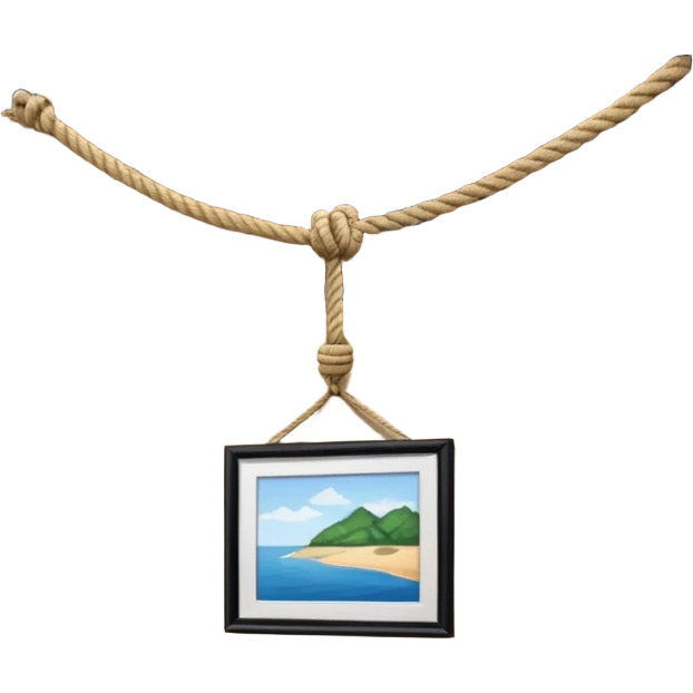 rope tied to the ceiling in a room emoji