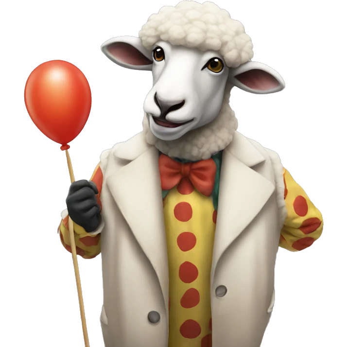 Clown + sheep emoji