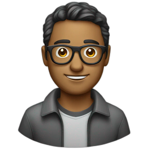 geeky software engineer, combining the classic nerd glasses with the nostalgic floppy disk emoji