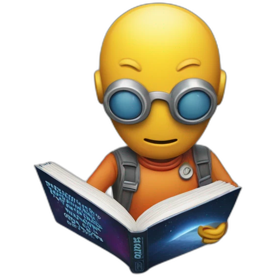 Hitchhikers guide to the Galaxy book cover with words don’t panic emoji