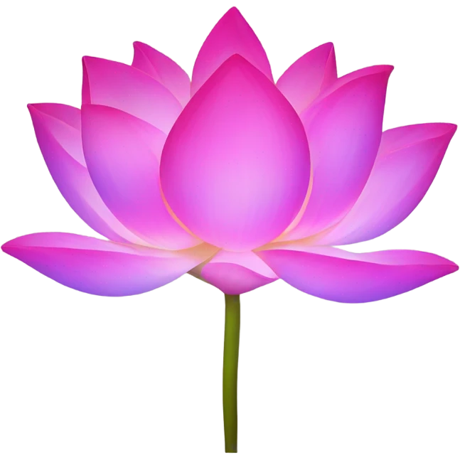 Iridescent hot pink lotus flower emoji