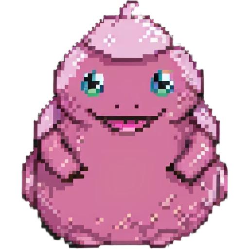 smiling pink poo with happy face emoji