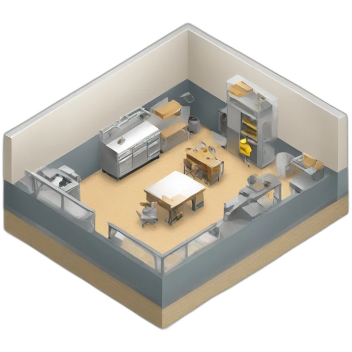 isometric custom fabrication client workshop emoji