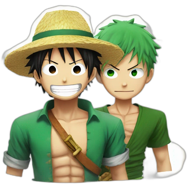 Luffy with Zoro emoji