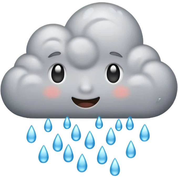 emoji of grey cloud is raining emoji