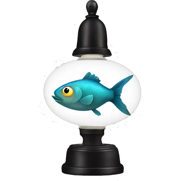 Fish inside a lamp emoji