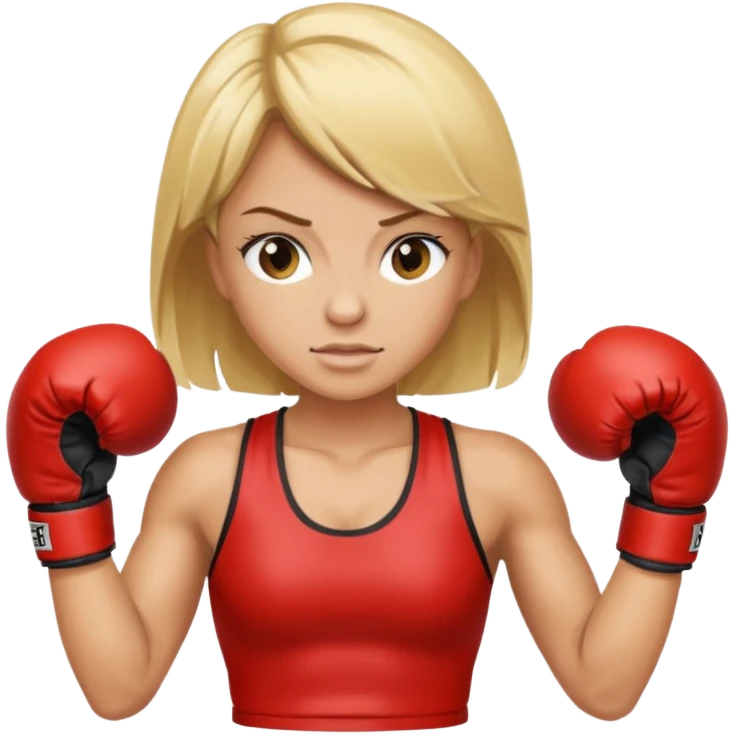 blonde female boxer emoji