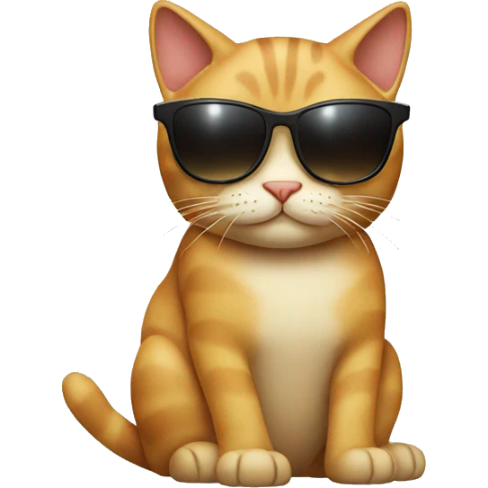 Cat with sunglasses emoji
