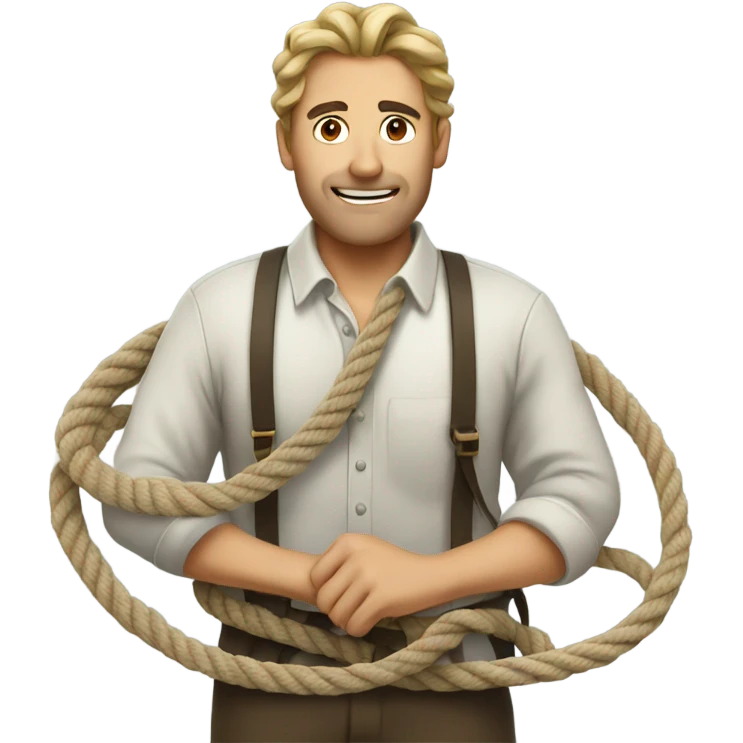 Man with rope emoji