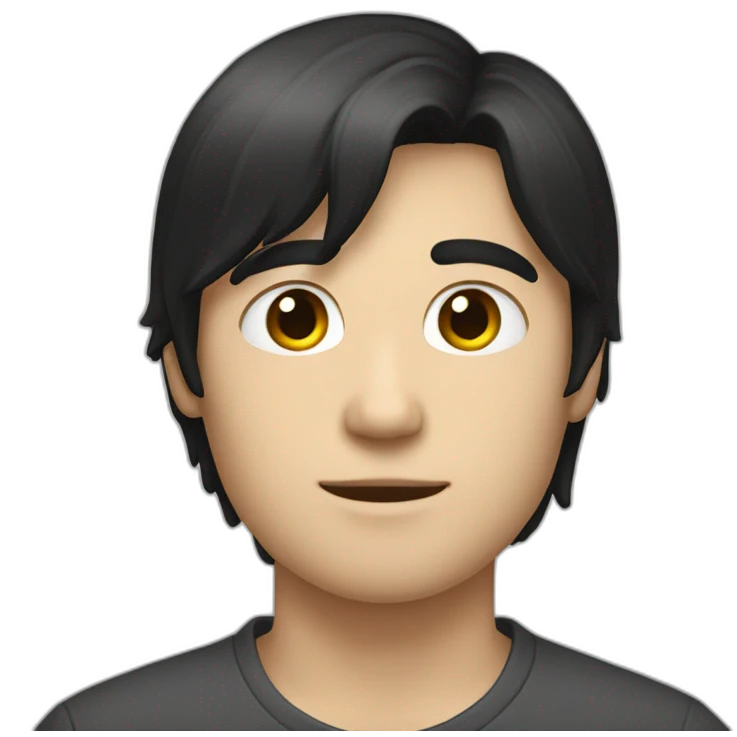 faceless 25yo white male with black hair emoji
