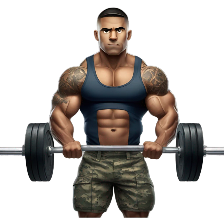 Marine lifting weights emoji