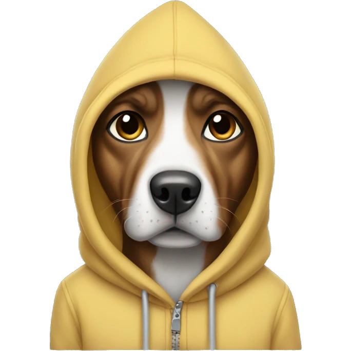 Dog wearing hoodie  emoji