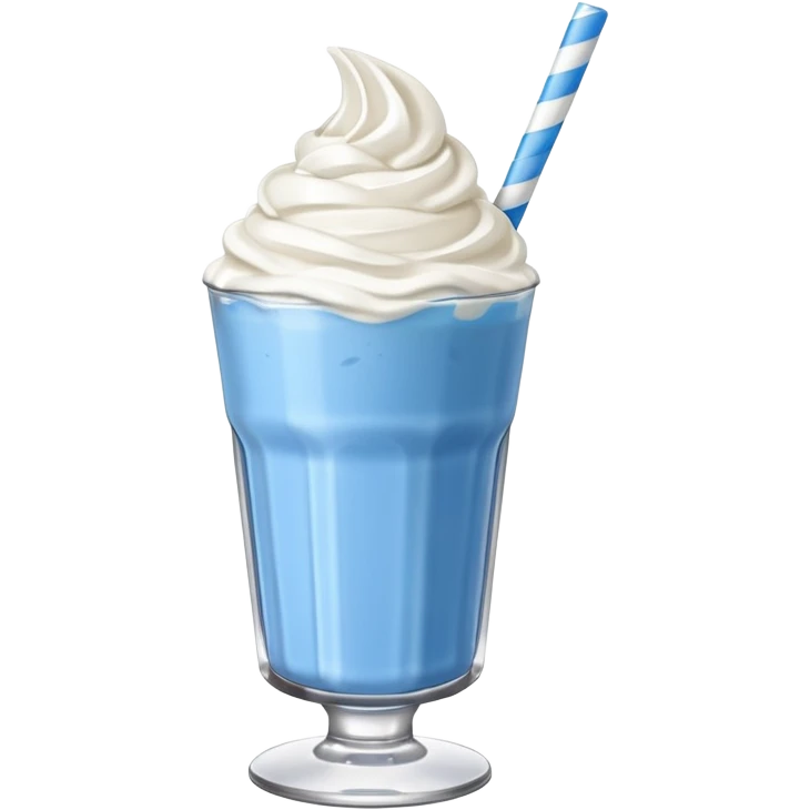 Make a blue milkshake emoji emoji