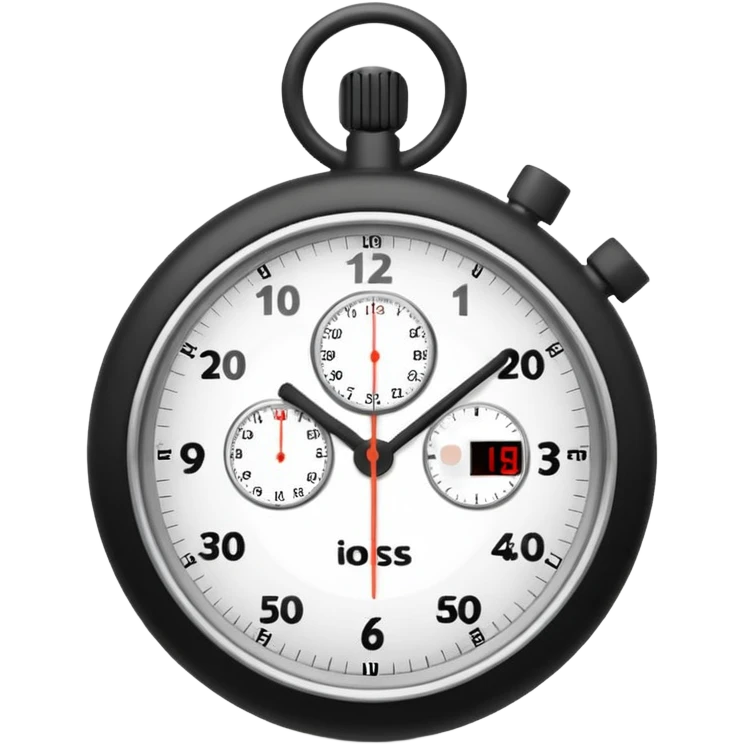 white Stopwatche emoji