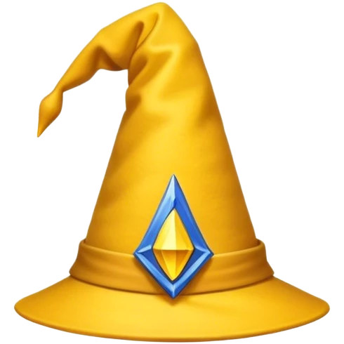 yellow wizard hat perspective emoji