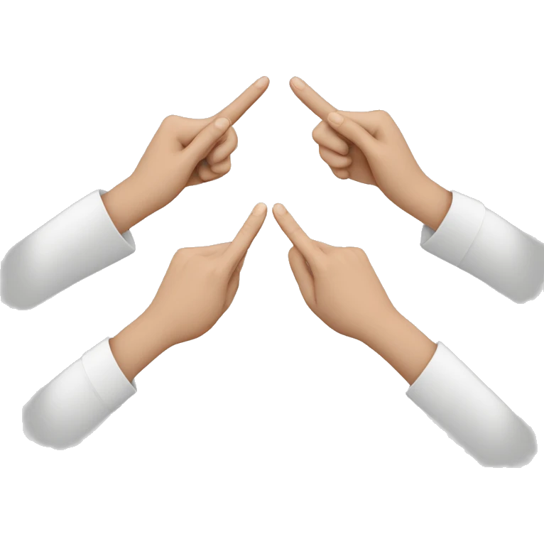 2 hands making triangle with tumbs againt each other and index fingers touching emoji