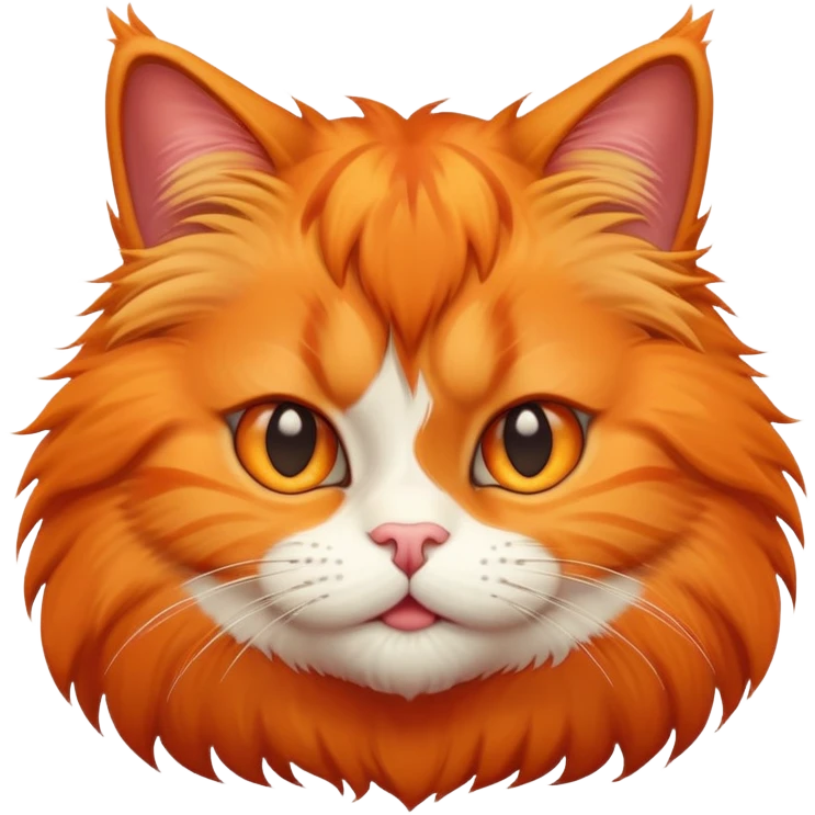 A cute mad orange cat emoji