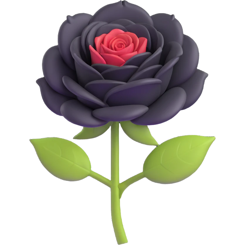 black rose emoji