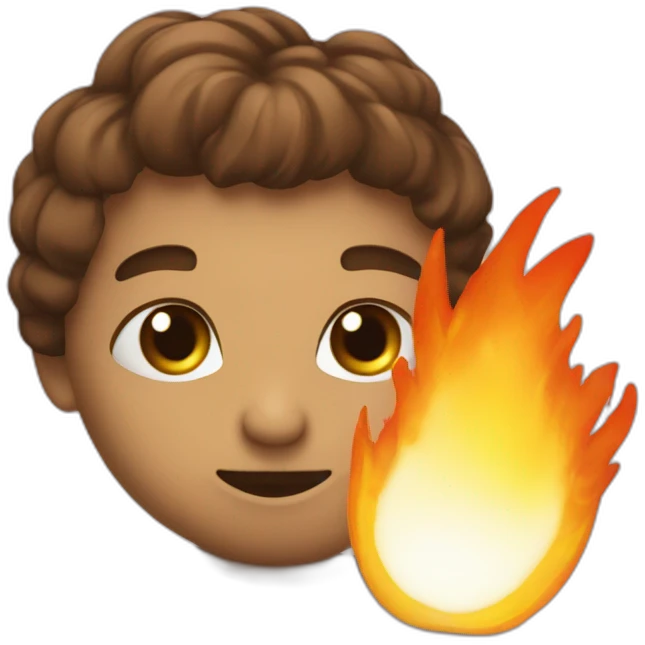 Cœur avec des flamme emoji