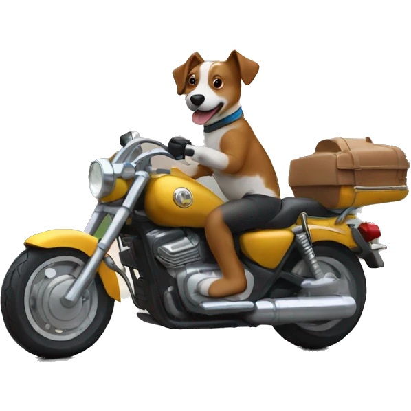 chien sur un moto emoji