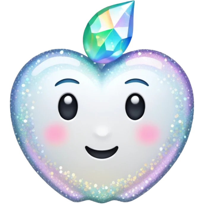 white glory glitter emoji