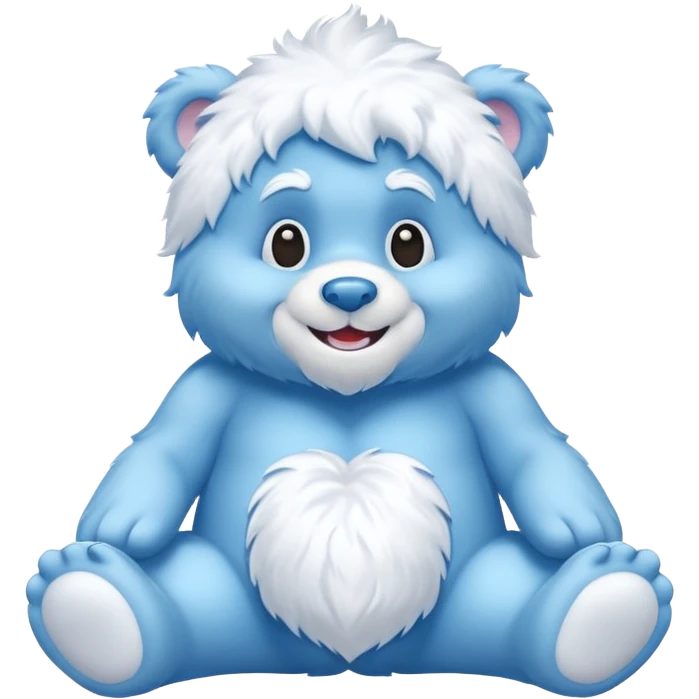 blue care bear yeti emoji
