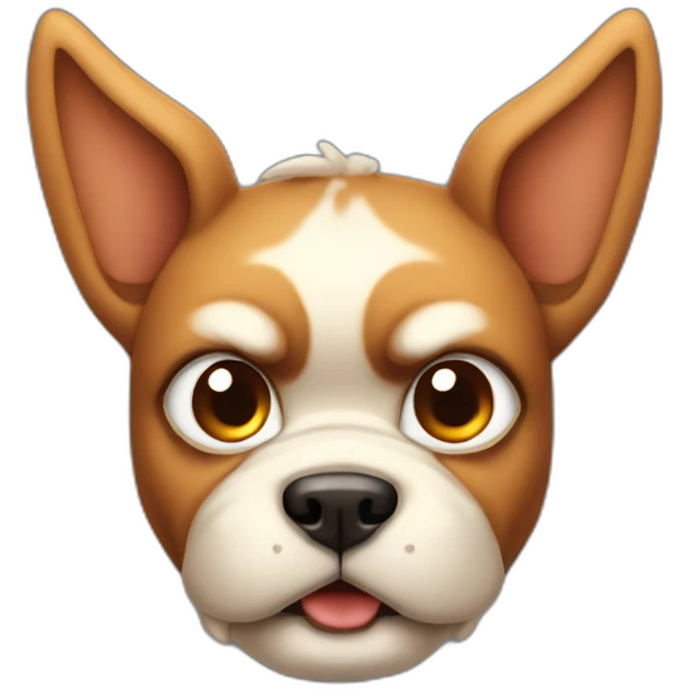 Angry puppy with horns emoji