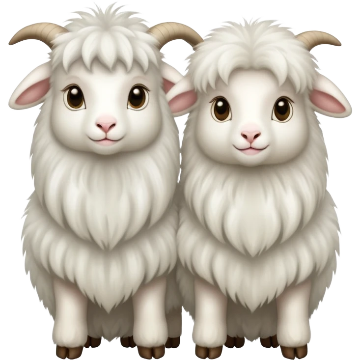 Two angora goats  emoji