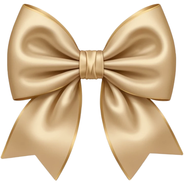 beige bow emoji