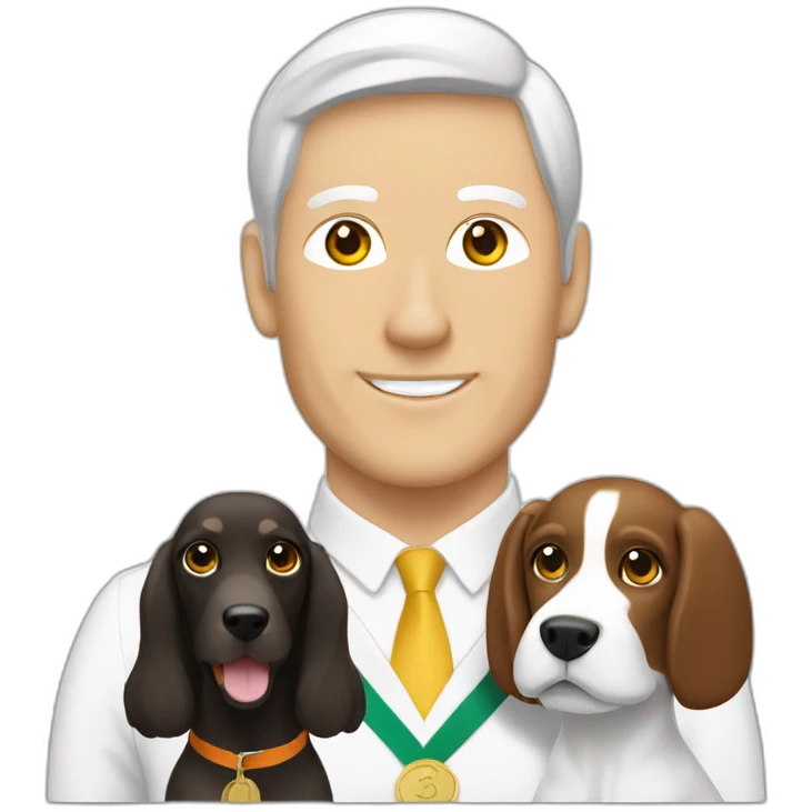 Sprinter spaniel with white man and white woman emoji