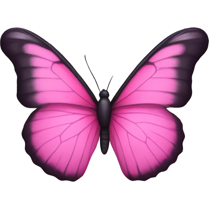 A pink butterfly emoji