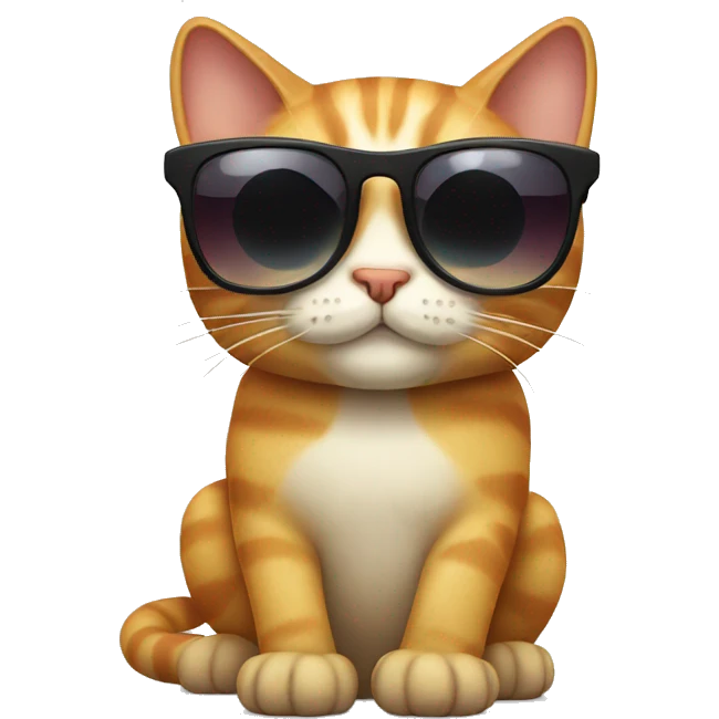 Cat with sunglass emoji