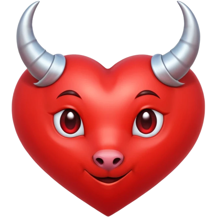 кed heart with horns and a tail emoji