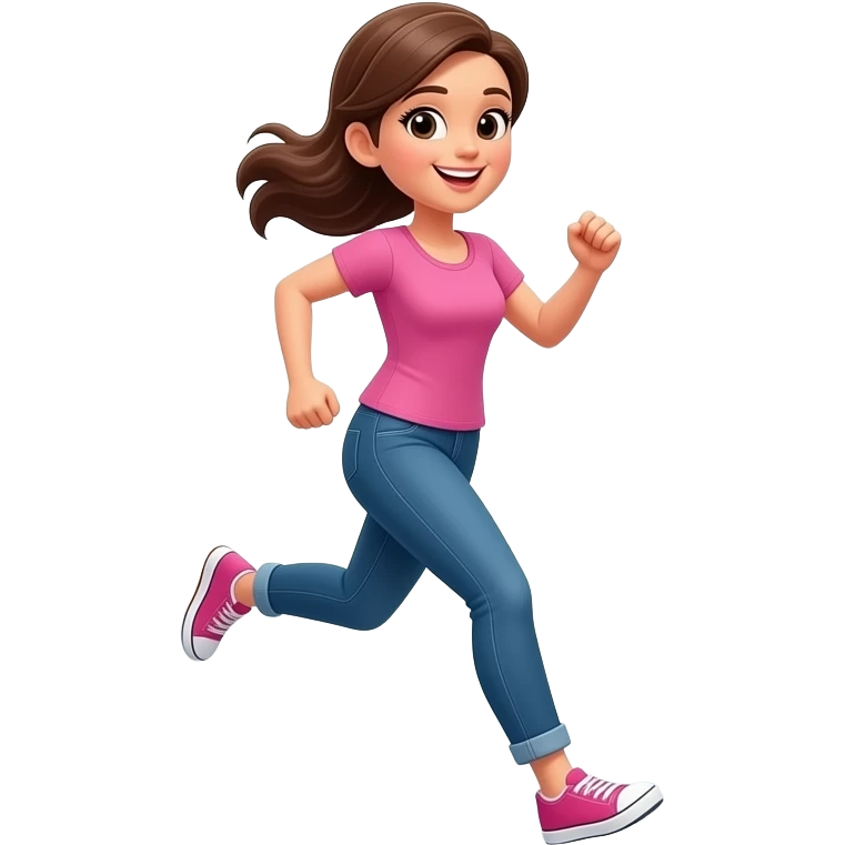 Woman running through the library emoji