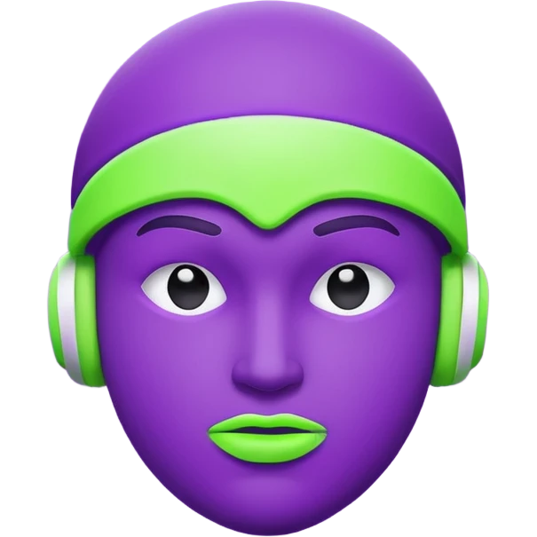 generate for me a sports icon in neon purple and green emoji