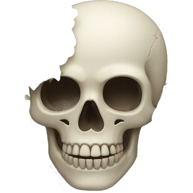 Skull head with flowers emoji