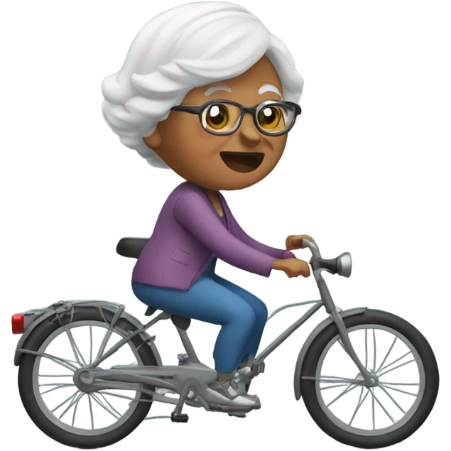 Granny on a bike emoji