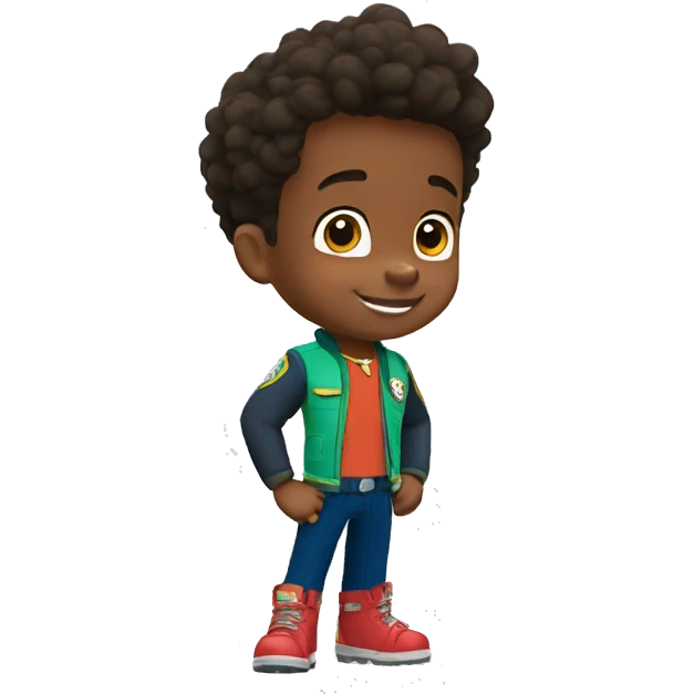 young black boy paw patrol emoji