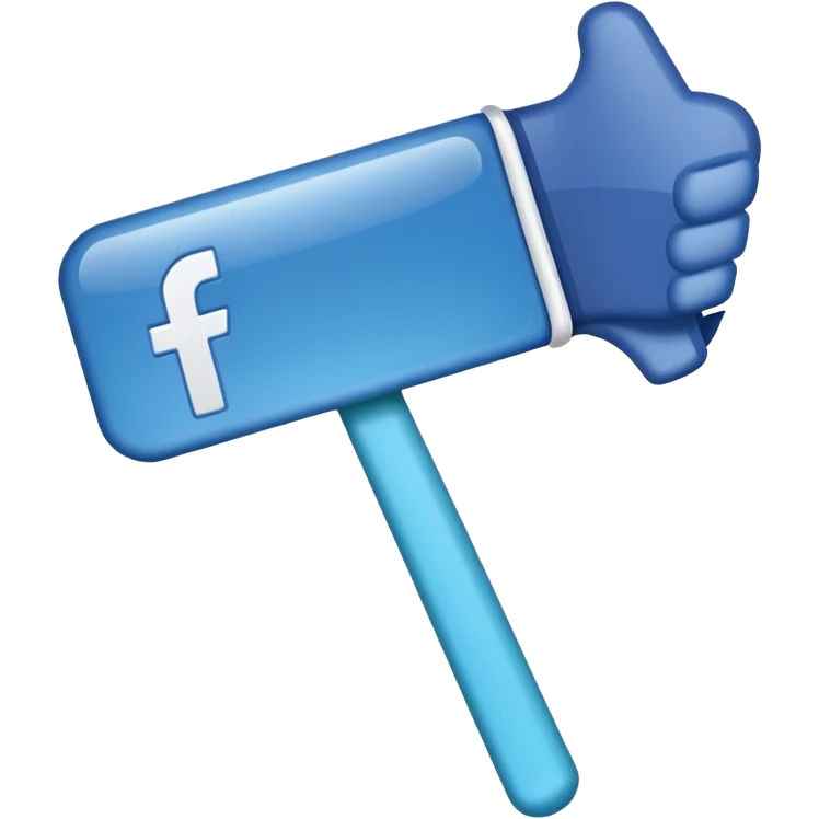 Facebook blue stick emoji