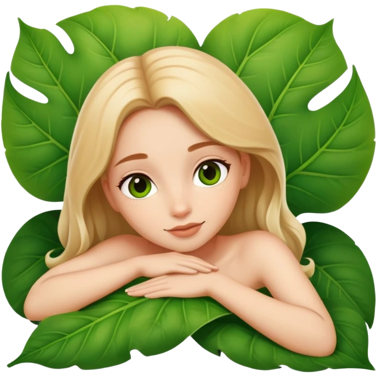 fairytale laying on leaf emoji