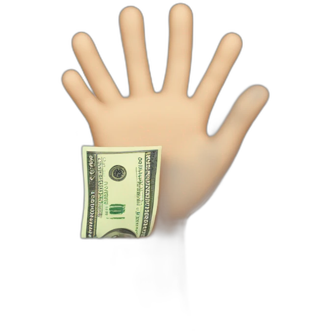 hand bring money emoji