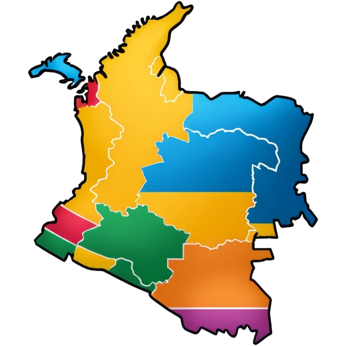 mapa colombia regiones emoji