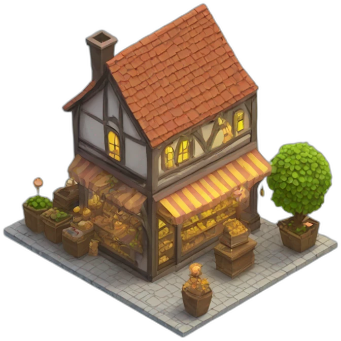 magic shop isometric emoji