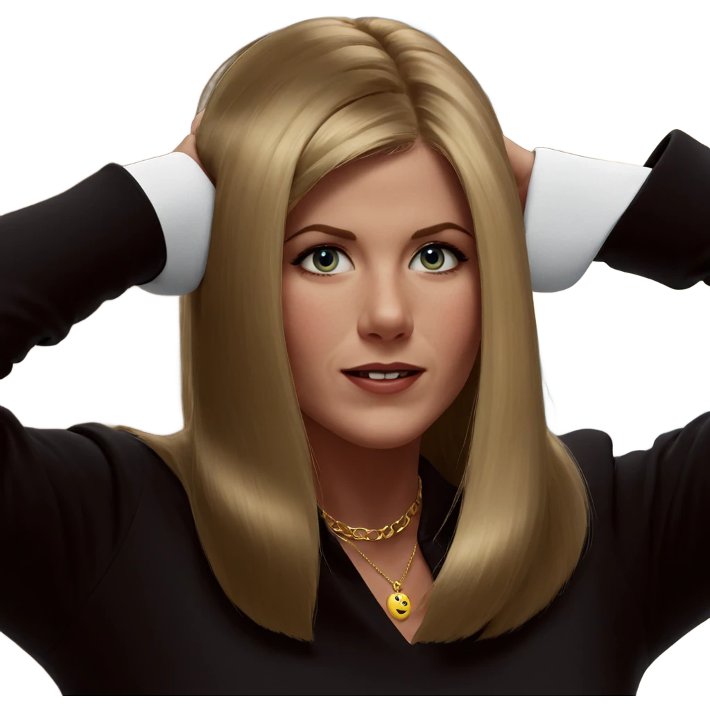 blonde girl with necklace emoji