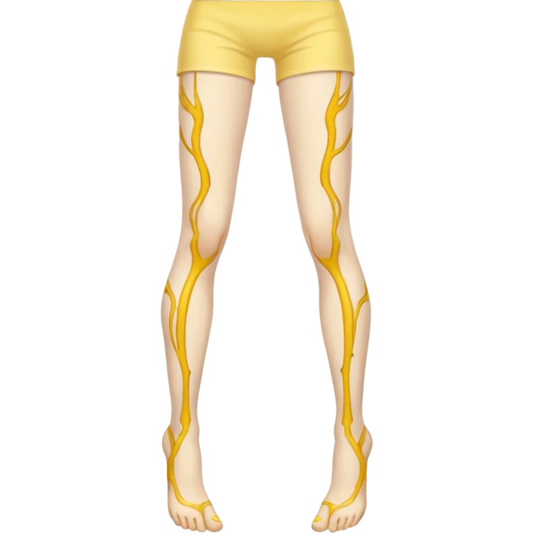 legs with yellow veins emoji