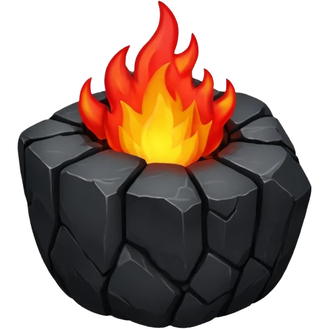 single burning coal emoji